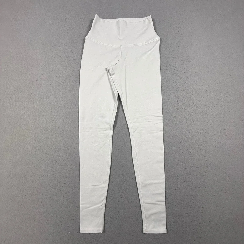 Alo Yoga High Waist Airbrush Leggings White Athletic Yoga Pants XS